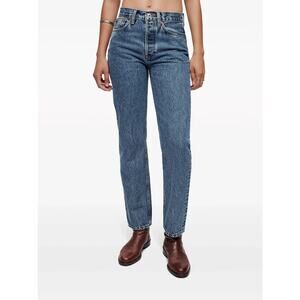 Re/Done 70s Stove Pipe High Rise Jeans Blue Mere Size 28